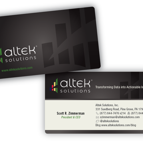 New Business Card Design for Business Intelligence Consulting Company Design por pecas™