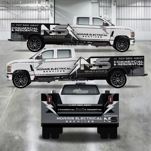 Electrical company needs a new truck wrap! Design by ✨Elis Alves✨
