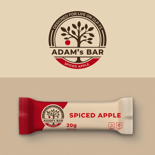 Adams Bar - Nutrition Bar for GLP1 patients Design by line2code