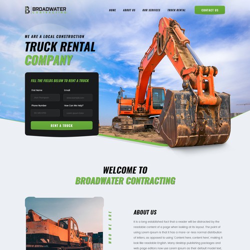 Trucking redesign of website Design by Webwooter™