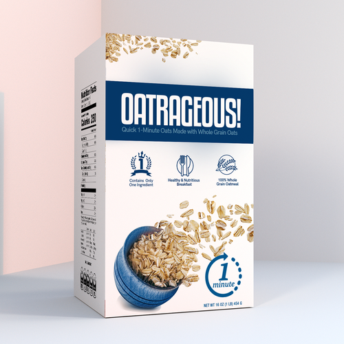 * Looking for an EYE-CATCHING and ELEGANT packaging design for Oatmeal * Design by MKZ STUDIO