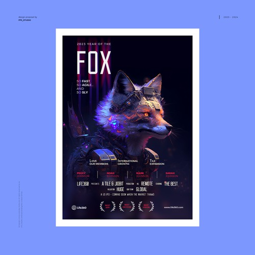 Design di Life360 2023 Year of the Fox Poster di FF3