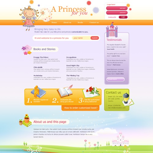 Customizable fairy tales website Design by Prospekt Design