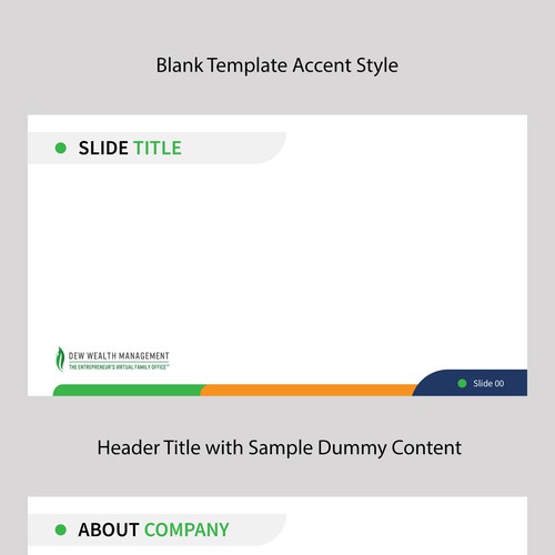 Elegant Slide Deck Template PLUS FOLLOW-ON PROJECT for winner! Design by VTRA