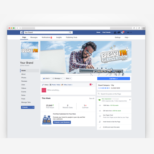 Proposta di design per un contest della categoria Pagina di social media realizzata da Sarah Design