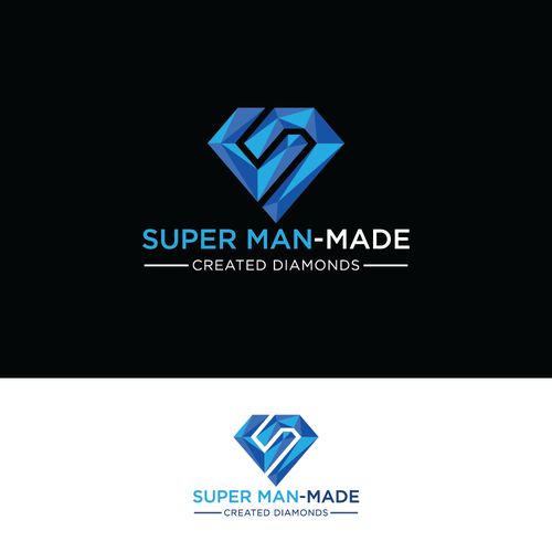 Strong & Simple design for our Super Man-Made Created Diamonds Design by ♛ clever studio ♛