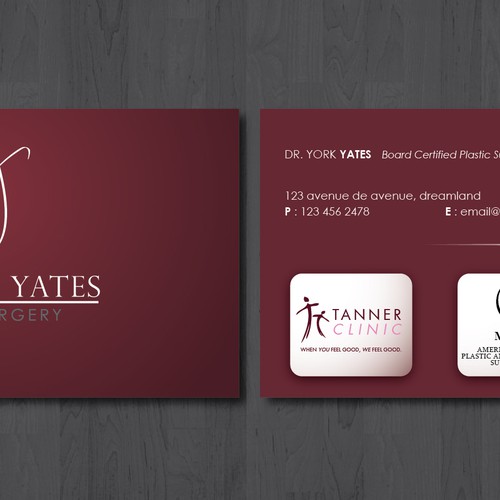 Dr. York Yates Plastic Surgery - business card Design by luvless