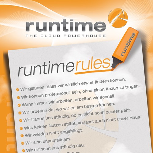 runtime software needs a Poster Réalisé par J Baldwin Design