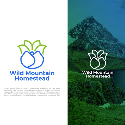 Artistic modern logo needed for a mountain-top flower farm. Diseño de fahrul aziz