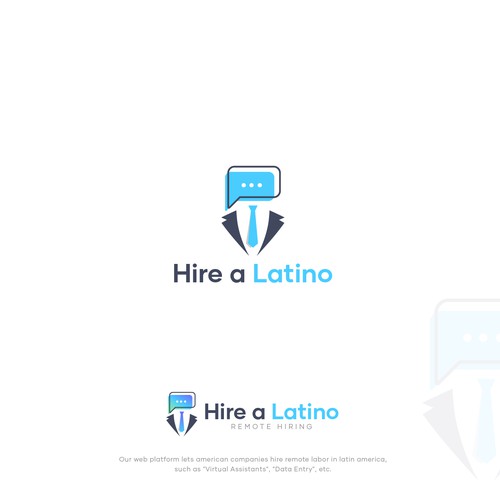 Powerful design for our software platform logo about hiring remote latino workers Design by SiddhArt