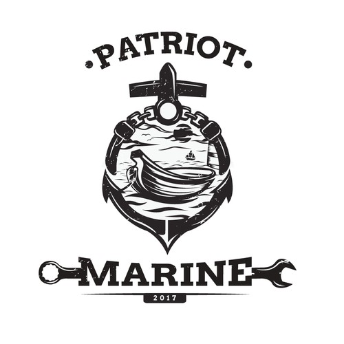 New marine repair company needs a modern classic logo. Design by fakwiojfioawh