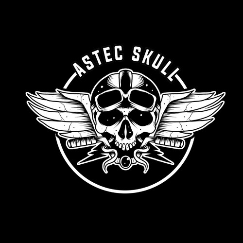 aztec skull riders motorcycle club needs logo for patch, letters need ...