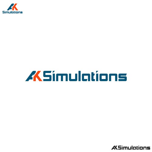 Create a futuristic and catchy logo for AK Simulations Design by De Guia
