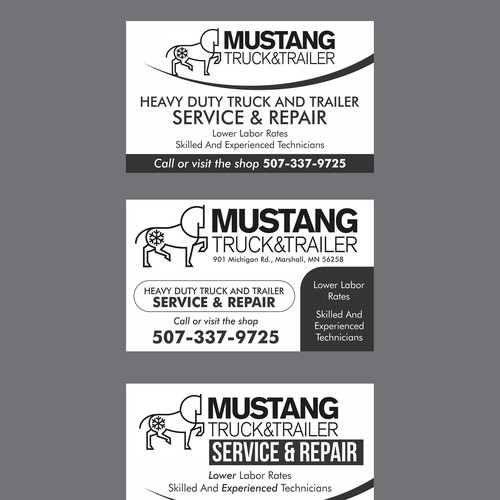 Newspaper Ad for Truck Repair Shop - Mustang Truck & Trailer Diseño de Dzine Solution