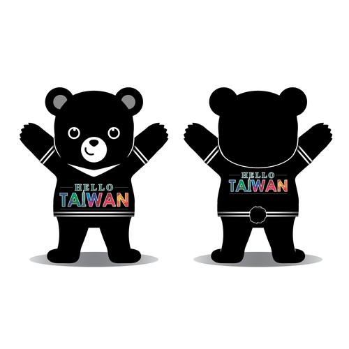 Hello Taiwan Black Bear Design by 3dami