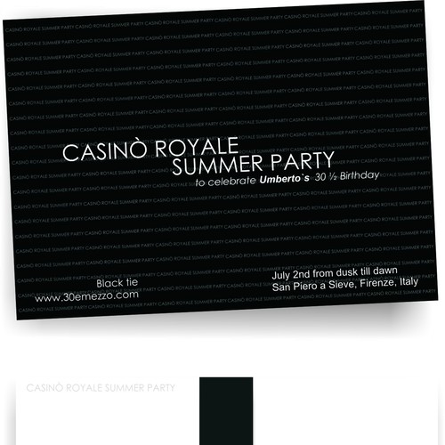 Invitation for black tie party
