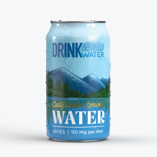 Can Water Beverage Can Design Design by Ara Ras