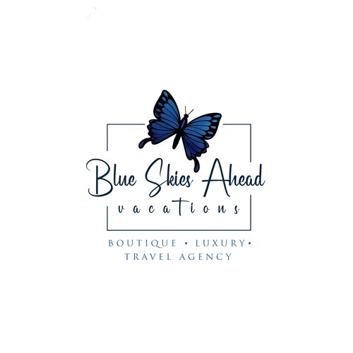 Designs | Sophisticated Blue Butterfly Travel Logo | Logo & brand ...