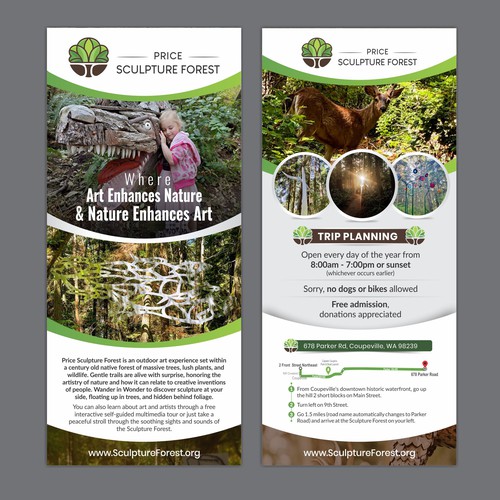 Enticing Rack Card for Unique and Fun Sculpture Park Nature Preserve Design by Dzine Solution