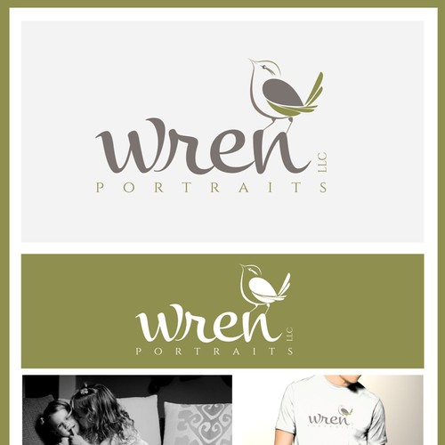 Create a fun logo for Wren Portraits, a family oriented portrait photographer-ontwerp door DiannaD.