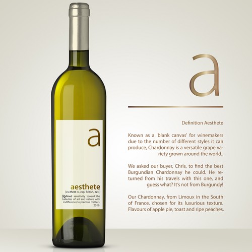 Minimalistic wine label needed Design by Mida Strasni