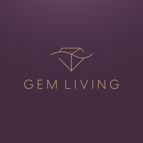 Geometrical, minimalist, modern brand design for Gem Living Design by Jefry | evorge®