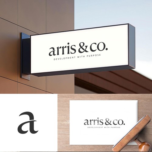 "Editorial Real Estate Developer Breaking New Ground" winning Logo & brand identity pack