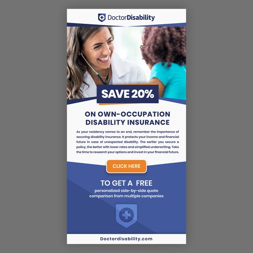 Design an email template for disability insurance for doctors Design by Ahsanaq