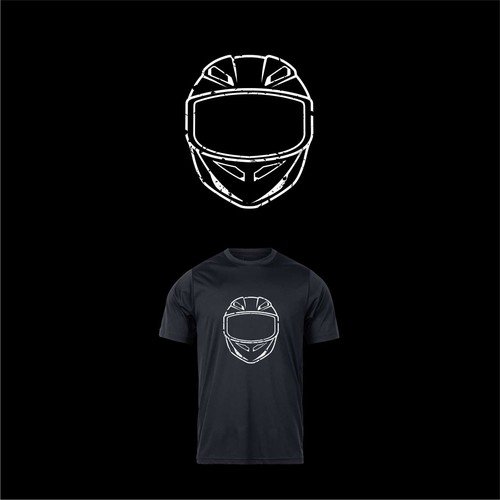 Sporty motorcycle helmet logo for clothing Design by monemtu