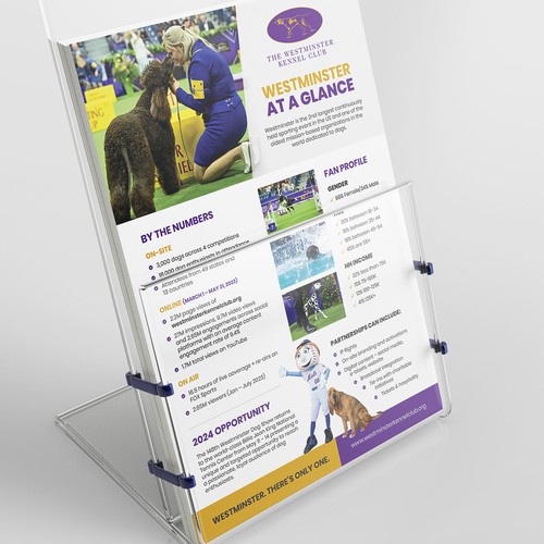 Design a Highlight Sheet for the iconic Westminster Kennel Club Dog Show! Design by Alphabet ♥