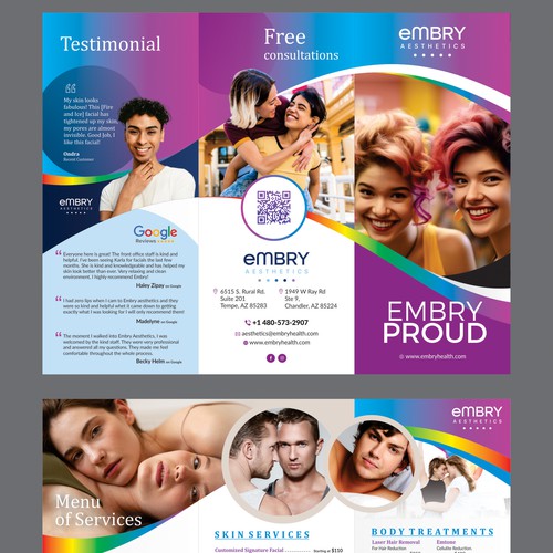 Design a LGBTQ Pride brochure for med spa Design by Dzine Solution