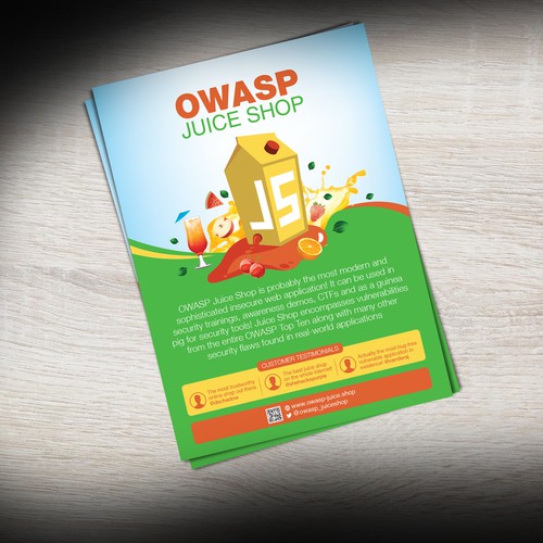 OWASP Juice Shop - Project postcard & roll-up banner Design by painter_arif