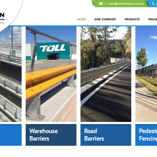 Web banner for company that manufactures road and car park barriers Design by Intricate