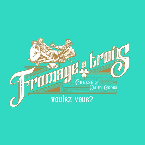 Vintage French-style logo with a scandalous twist! Design by F.canarin