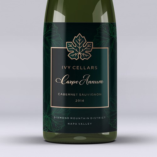 Ivy Cellars sparkling wine label Design by Haris808