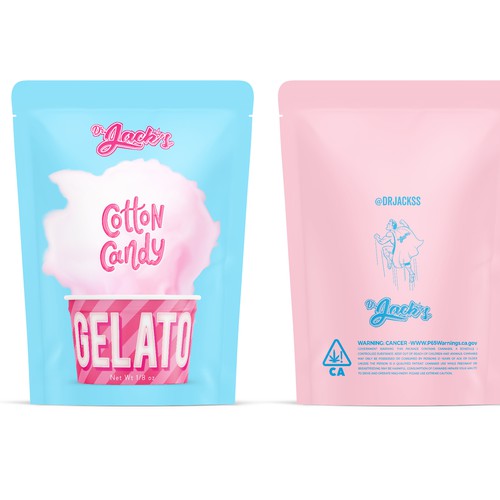 Cotton Candy gelato cannabis bag Design by bcra