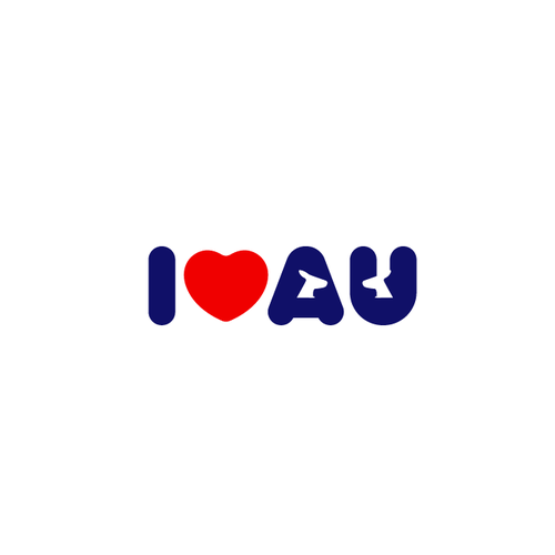 I Love Au Logo to appeal tourists and locals alike Design by squidy