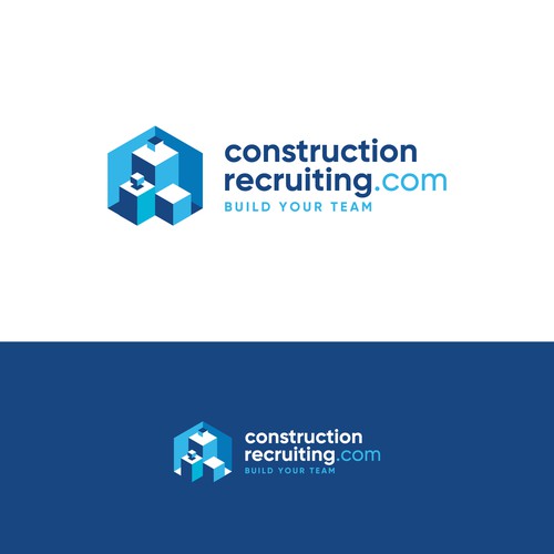 constructionrecruiting.com logo to appeal to construction companies who need to find great talent Design by Lyna™