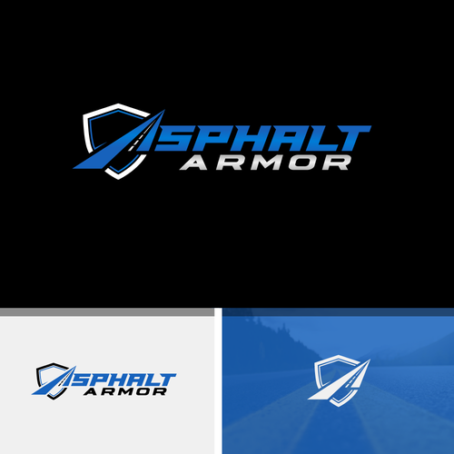 Powerful logo design for the most durable asphalt coating available Design by shadow`art