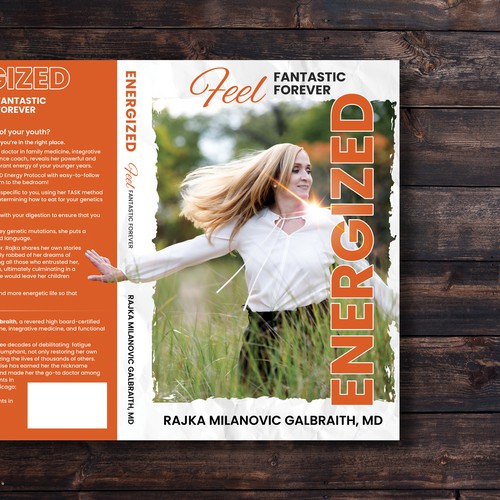 Design a New York Times Bestseller E-book and book cover for my book: Energized Ontwerp door designers.dairy™