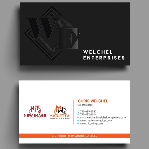 Powerful business card for large towing enterprise Design by prosenjit_P