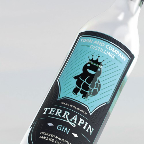 Gin Bottle Label-ontwerp door Antidotooo™