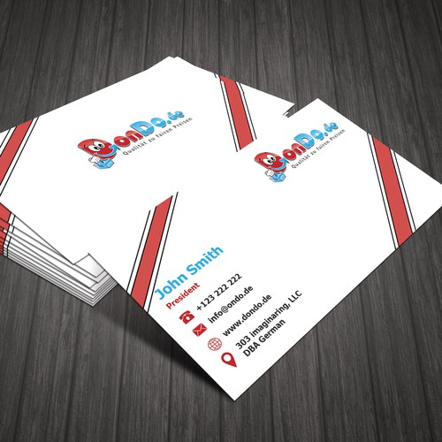 Business card contest entry by Designer JNSH