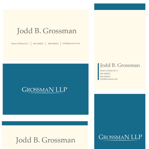 Help Grossman LLP with a new stationery Diseño de clickyusho