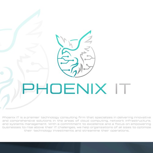 Business logo for consulting company Phoenix IT Réalisé par jialing001