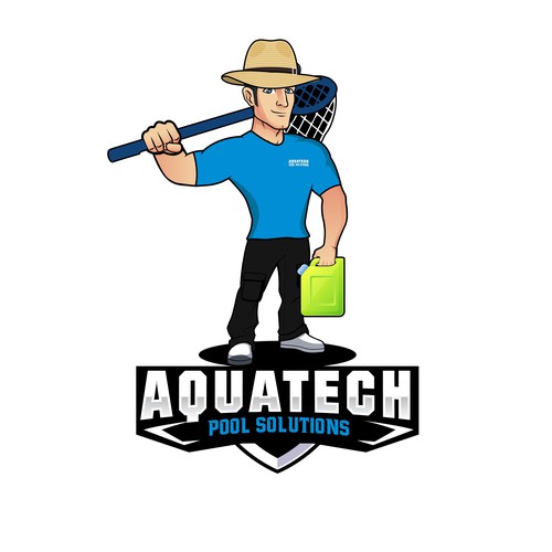 AQUATECH pool solutions logo Design réalisé par Consort Solutions