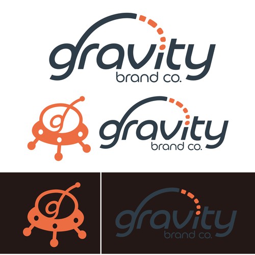 Logo for Gravity Brand Co. Design by Mix'd Cultures
