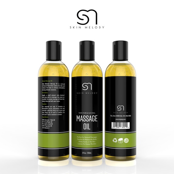 Skin Melody Massage Oil Label Product label contest