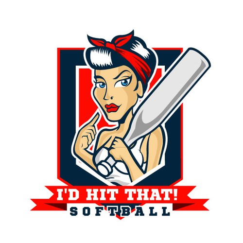 Fun and Sexy Softball Logo Diseño de ian6310