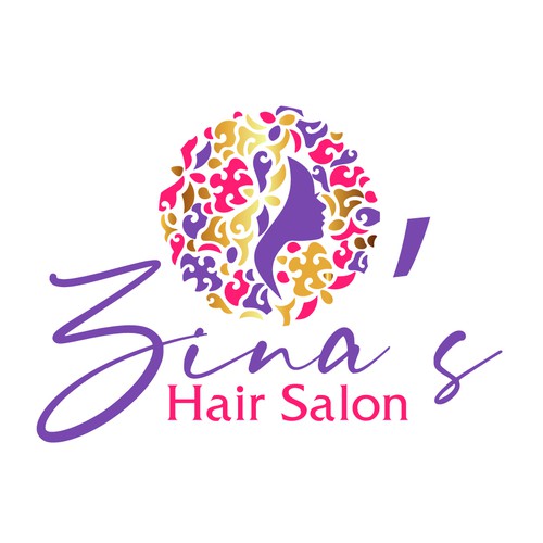 Showcase African Heritage and Glamour for Zina's Hair Salon Logo Design by ElijahJed